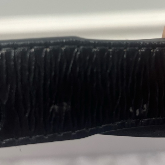 Resistol Genuine Leather black silver heart buckle belt size large - Picture 5 of 5